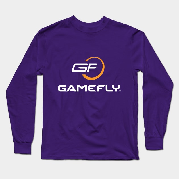 GF Retro Logo Stacked White Long Sleeve T-Shirt by GameFly Official Merch Store